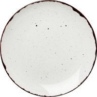 Porzellanserie "Granja" weiß Teller flach Coup-Form, 25,7 cm