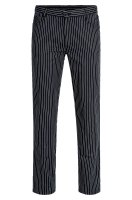 Herren-Hose "Five-Pocket" gestreift schwarz/ weiß