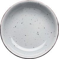 Porzellanserie "Granja" grau Teller tief Coup-Form, 20 cm