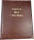 Speisekarte, Metallecken gold A4, hellbraun ()