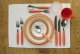 Besteckserie "Colour" orange Dessertgabel (2)