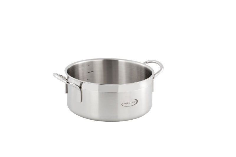 Bratentopf flach "Cookmax Gourmet" Ø 24 cm, H: 10,5 cm. Inhalt 4,7L (1)