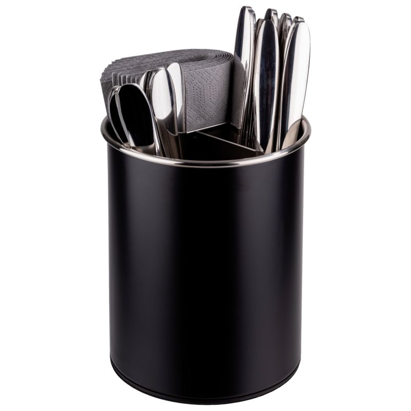 Besteckbehälter, drehbar, Ø 13cm, Edelstahl (3)
