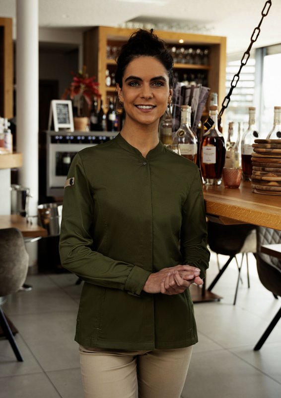 Kochjacke Damen "Green-Generation", moosgrün Größe 40 (5)