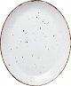 Porzellanserie "Granja" weiß Platte flach oval, 30,5x25,5 cm ()