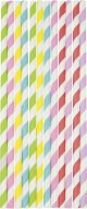 Trinkhalme aus Papier gestreift, 19,7cm (2)