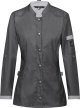 Kochjacke Damen, Bikerstyle, langarm, anthrazit Gr. S ()