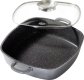 Bratpfanne eckig antihaft mit Aromaglasdeckel 4,7 Liter (3)