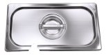 GN-Deckel mit Löffelausschnitt Edelstahl für 1/2 (2)