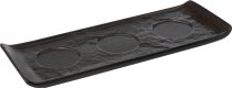 Porzellanserie "Schieferlook" Platte mit 3 Aussparungen 25,8x9,9cm (2)