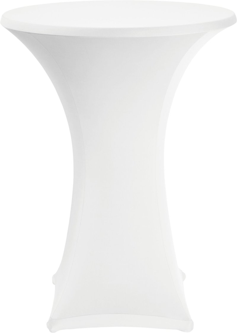 Stehtischbezug Ø 80 cm weiß (1)