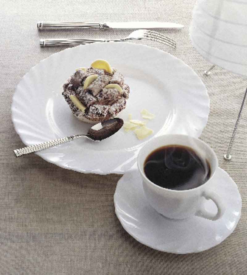 Hartglasgeschirr "Trianon" Tasse Obere Kaffee (3)