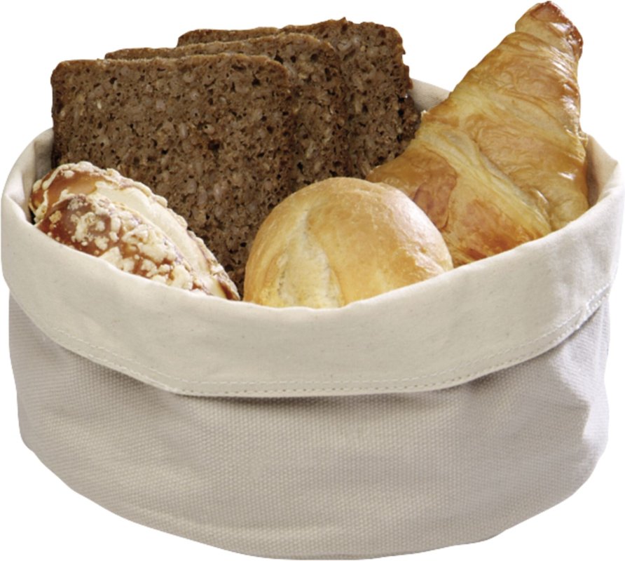 Brottasche beige rund, Ø 17 x H: 8cm (1)