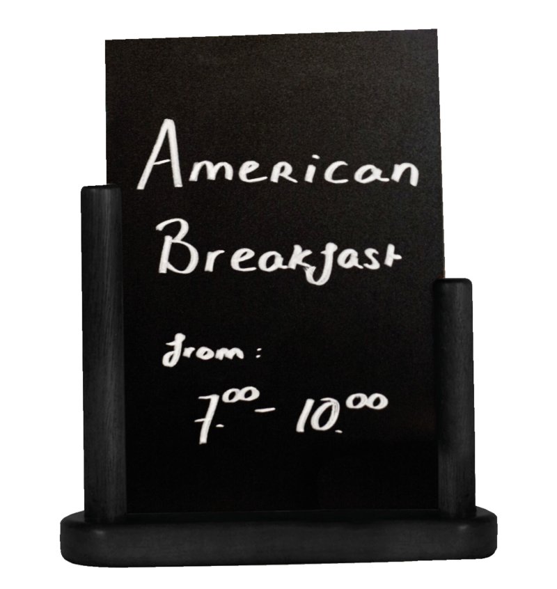 Tischtafel inkl. Gestell aus Holz schwarz A6 (3)