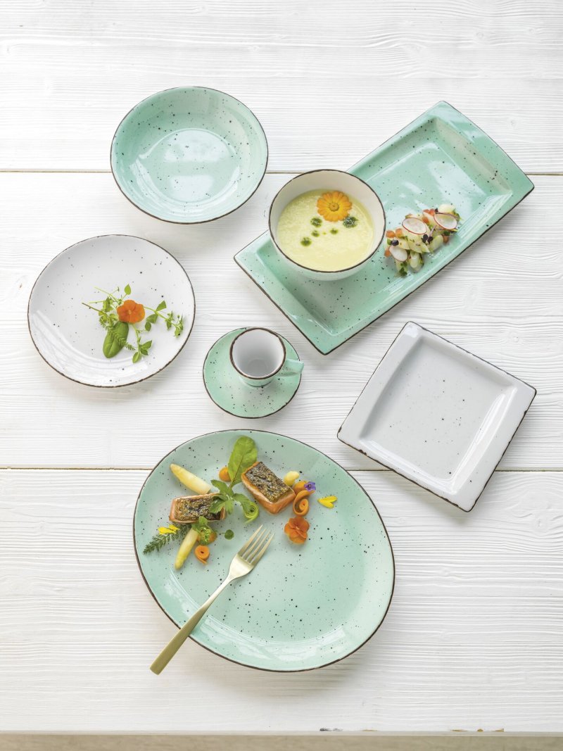 Porzellanserie "Granja" weiß Platte flach oval, 30,5x25,5 cm (4)