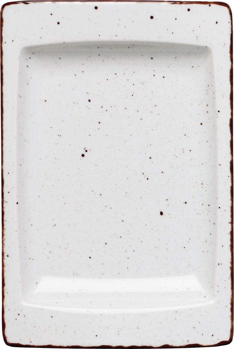 Porzellanserie "Granja" weiß Platte flach eckig, 18x12 cm (1)