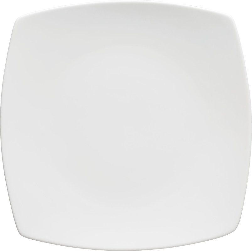 Porzellanserie "Fine Dining" Hartporzellan Teller flach, 25,5 x 25,5 cm (1)