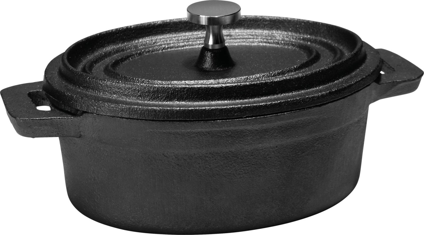 Gusseiserne Servierartikel oval, 12x9cm (1)