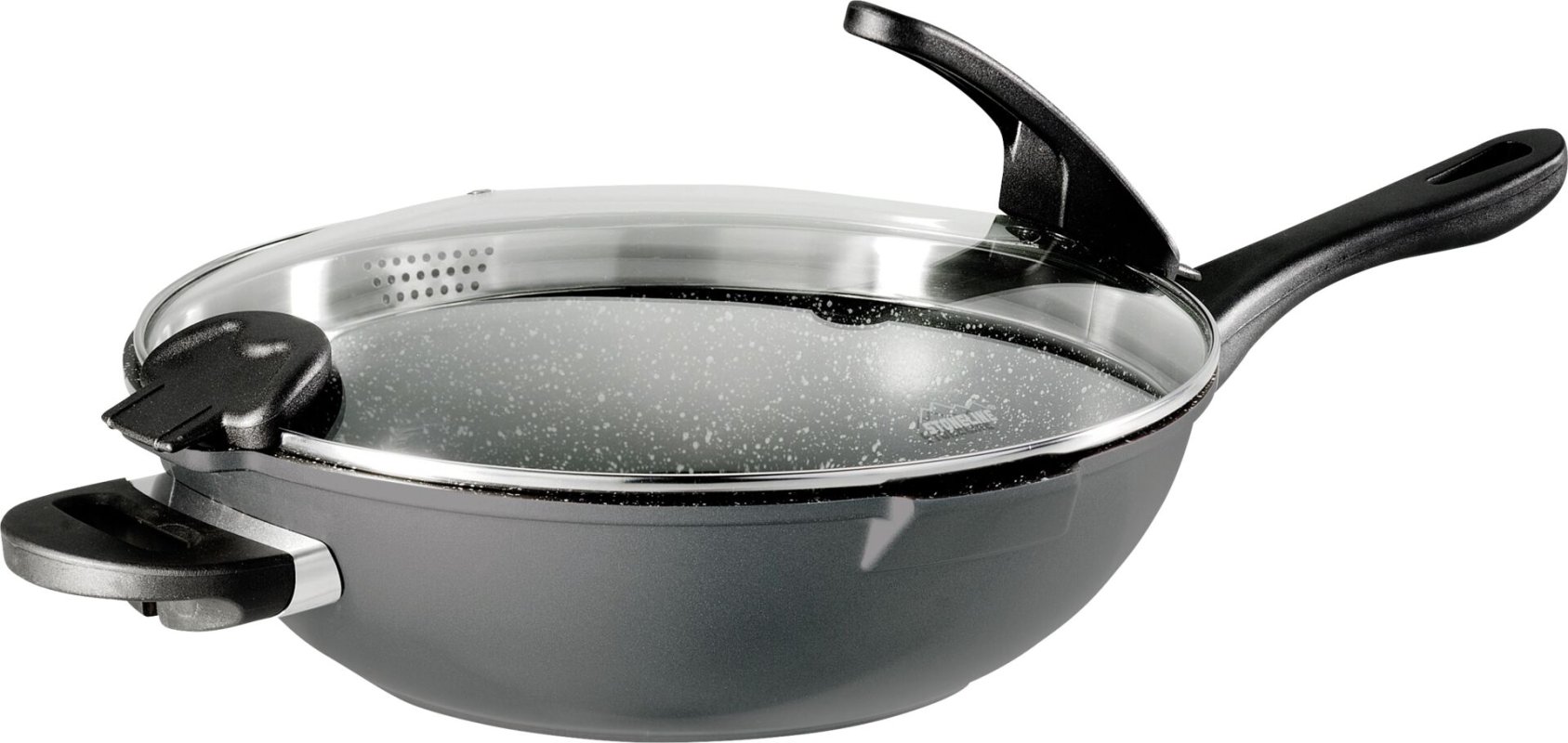 Wok mit Siebglasdeckel (2)