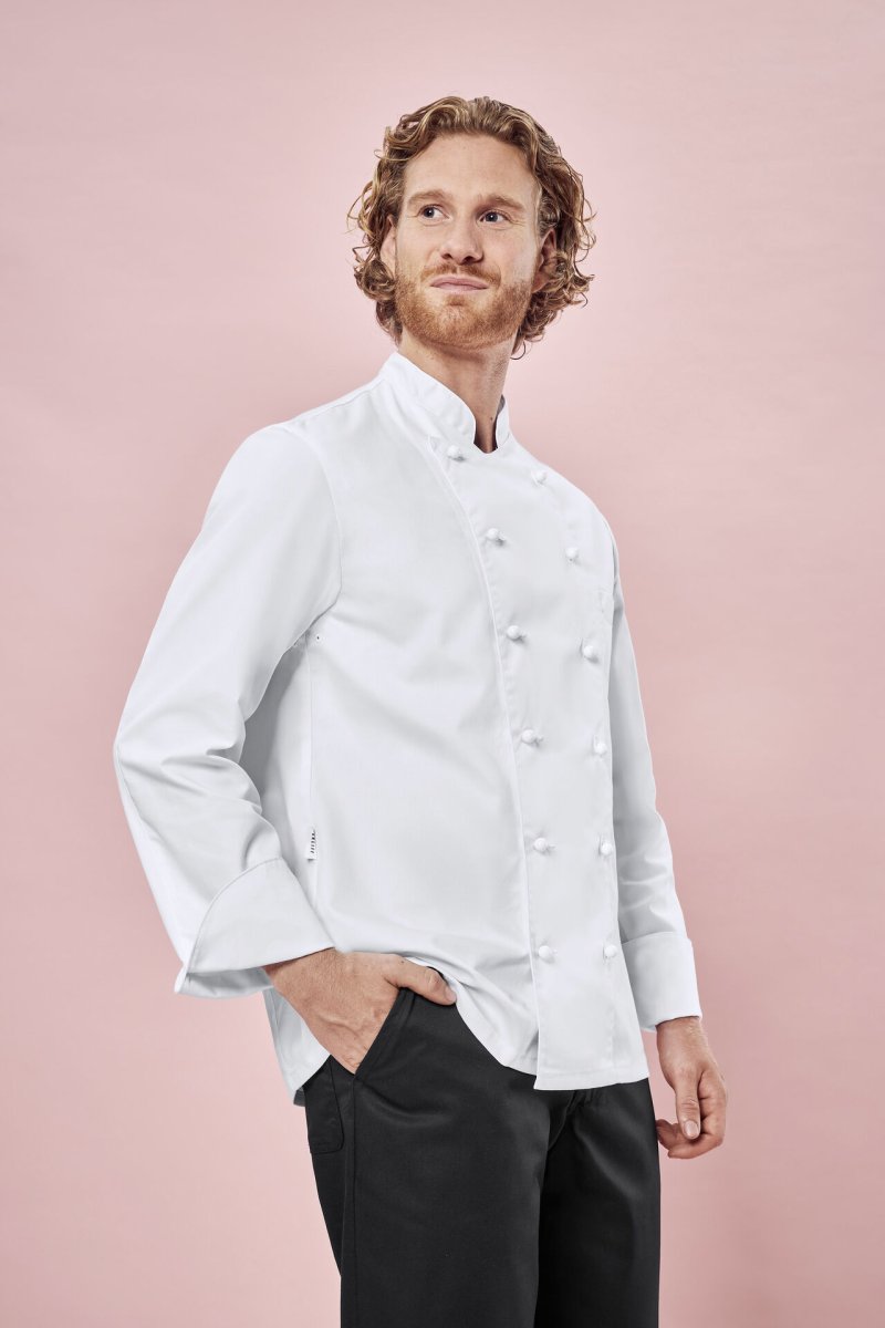 Kochjacke Herren, Brustleistentasche, langarm Größe S (2)