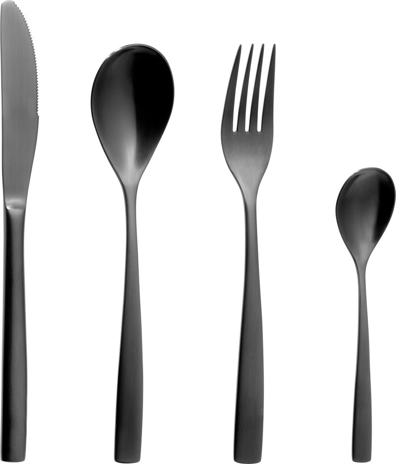 Besteckserie "MiCo Mixed Colors" satin Tafelmesser "Black" (2)