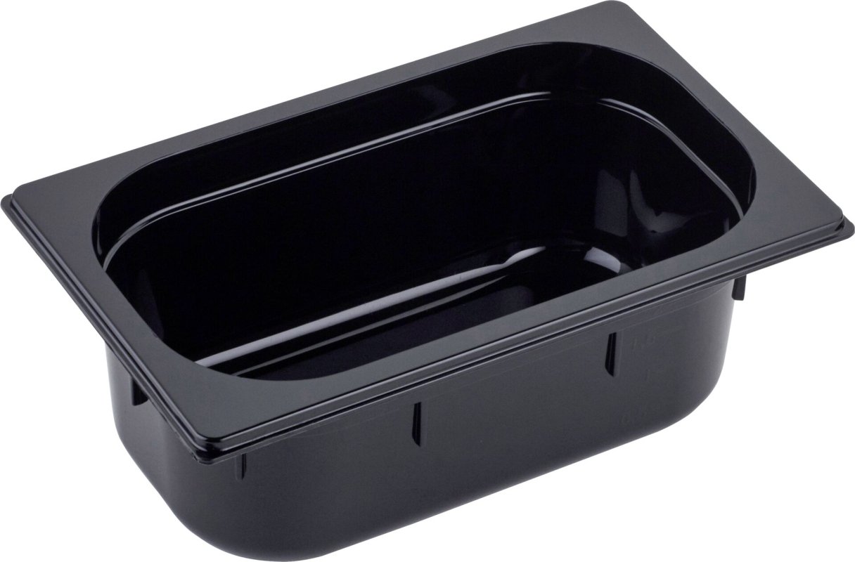 GN Behälter 1/4 Polycarbonat schwarz T: 100mm (1)