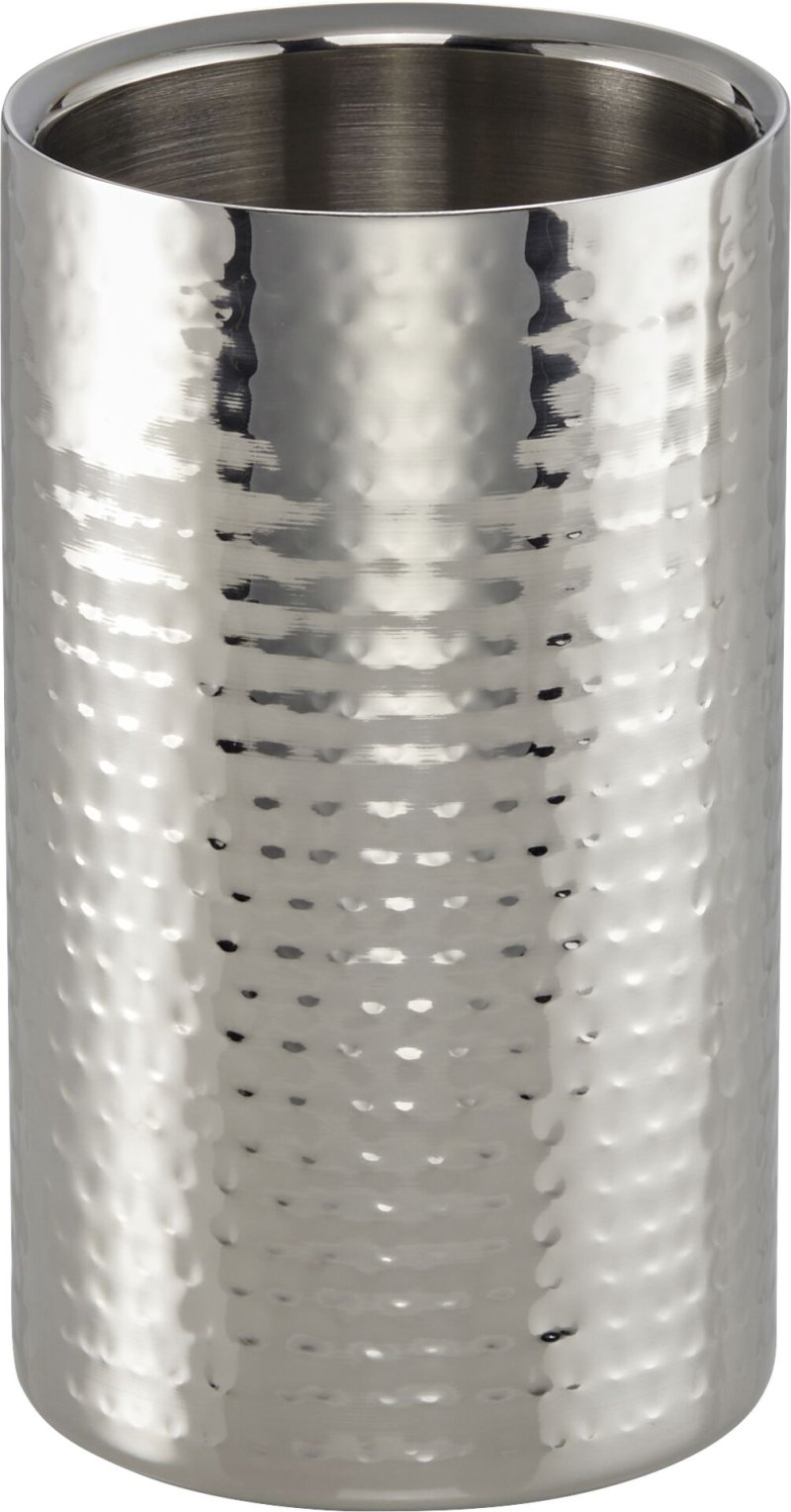 Flaschenkühler, silber gehämmert (1)