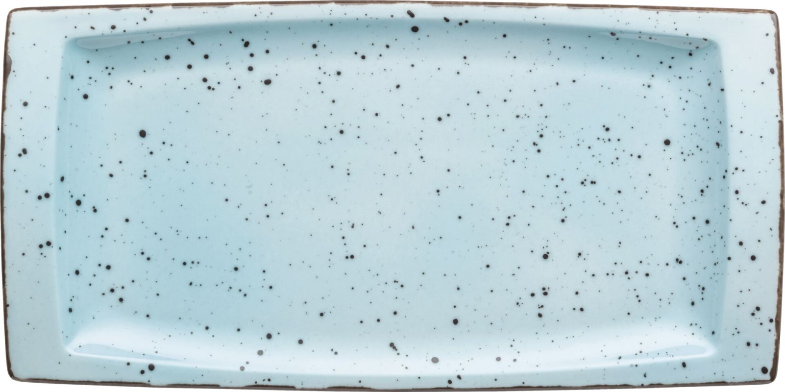 Porzellanserie "Granja" aqua Platte flach eckig, 18 x 36 cm (1)