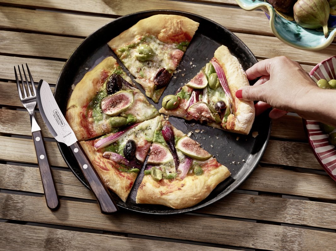 Steak-/Pizzabesteck "Churrasco" Pizzamesser L: 21cm braun (2)