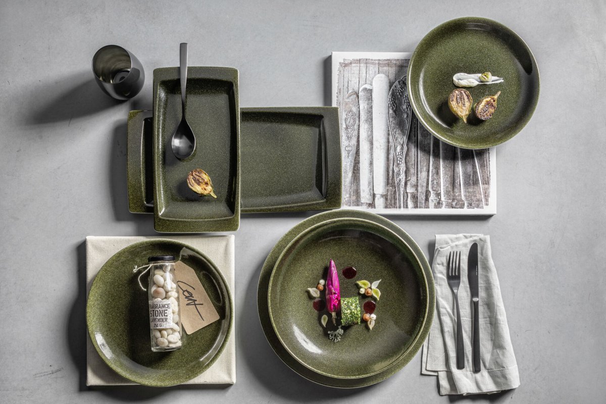 Porzellanserie "Shine" Jungle Teller tief 26cm (2)