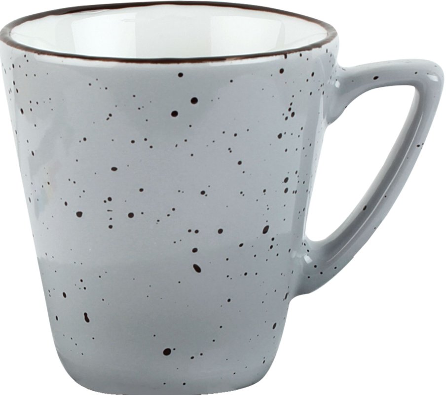 Porzellanserie "Granja" grau Tasse obere Kaffee Grande (1)