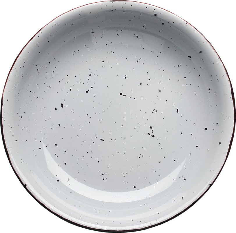 Porzellanserie "Granja" grau Teller tief Coup-Form, 20 cm (1)