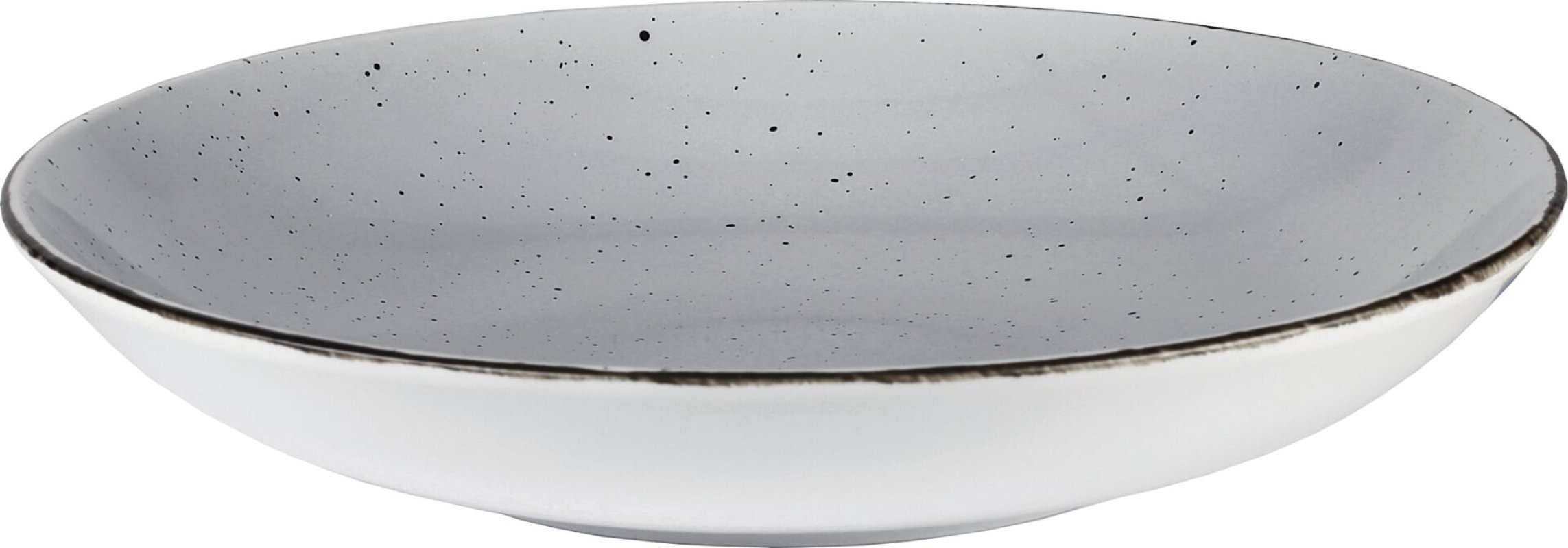 Porzellanserie "Granja" grau Teller tief Coup-Form, 26 cm (2)