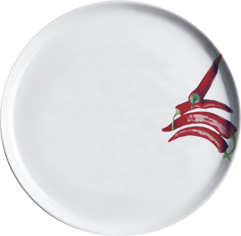 Pizzateller weiß mit Dekor "Peperoni" Ø 30 cm (1)