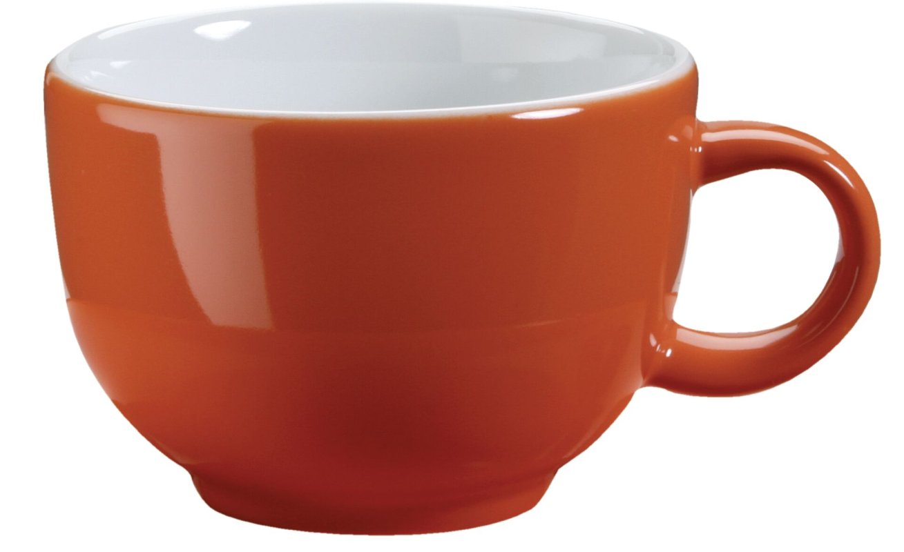 Kaffee-/Cappuccinotasse obere orange (2)