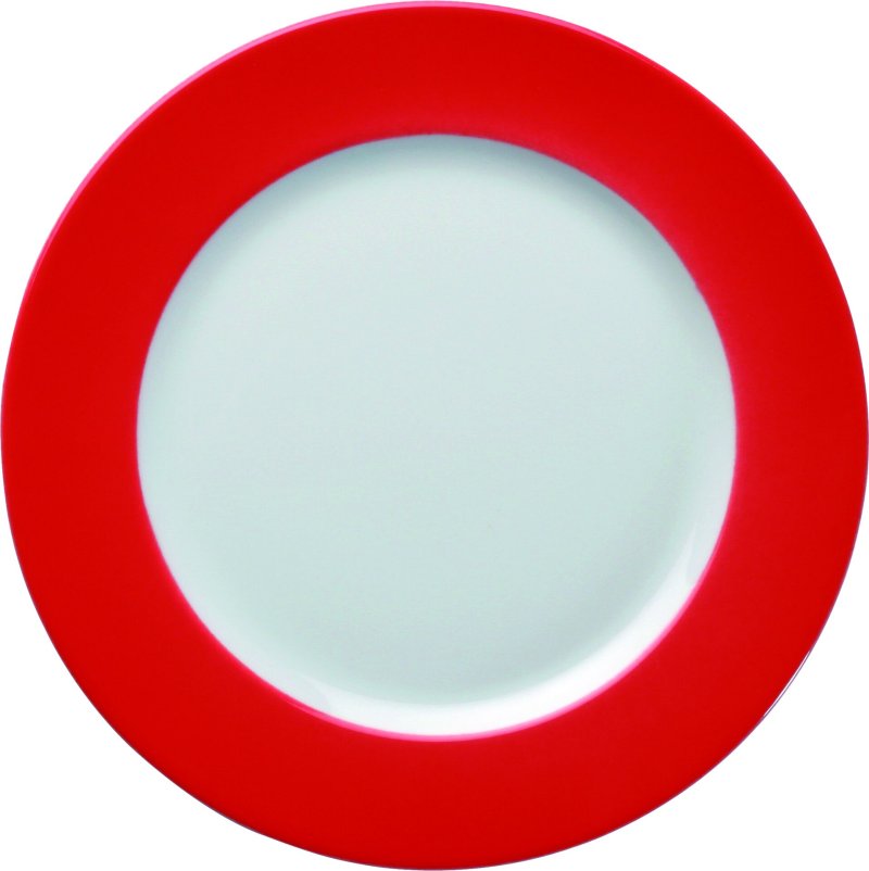 Teller flach Ø 26 cm rot (1)