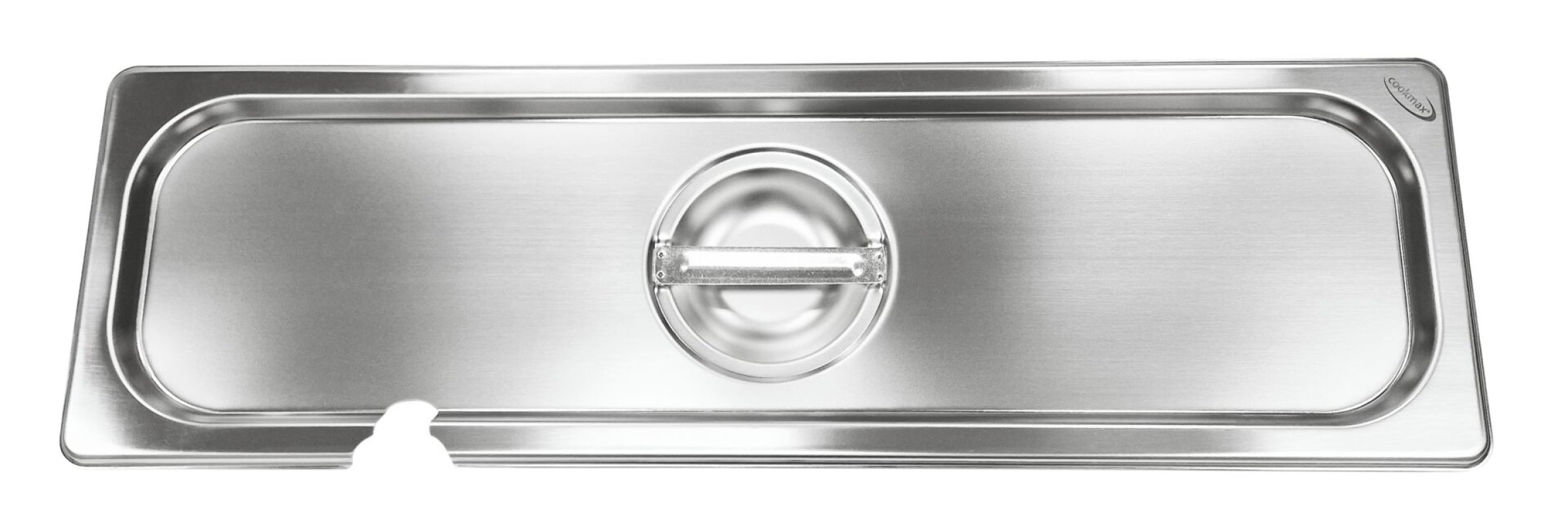 GN-Deckel mit Löffelausschnitt Edelstahl für 2/4 (1)