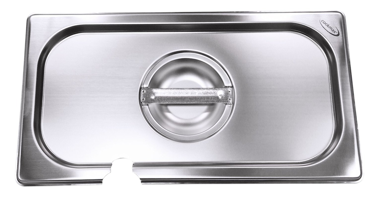 GN-Deckel mit Löffelausschnitt Edelstahl für 1/4 (1)