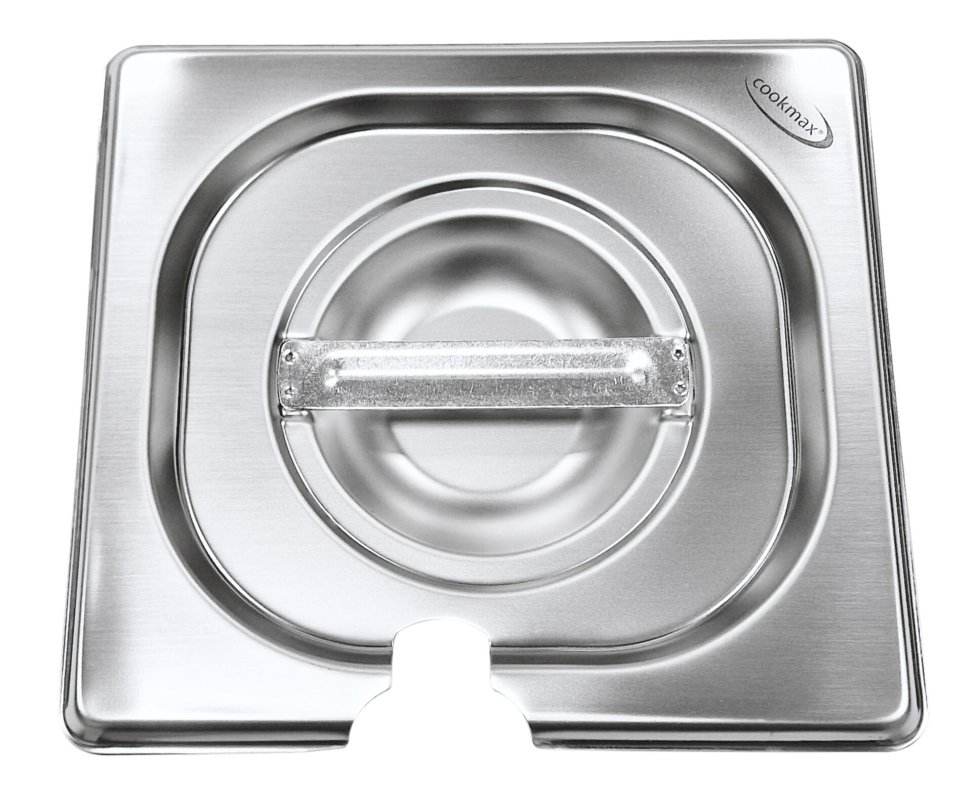 GN-Deckel mit Löffelausschnitt Edelstahl für 1/6 (1)