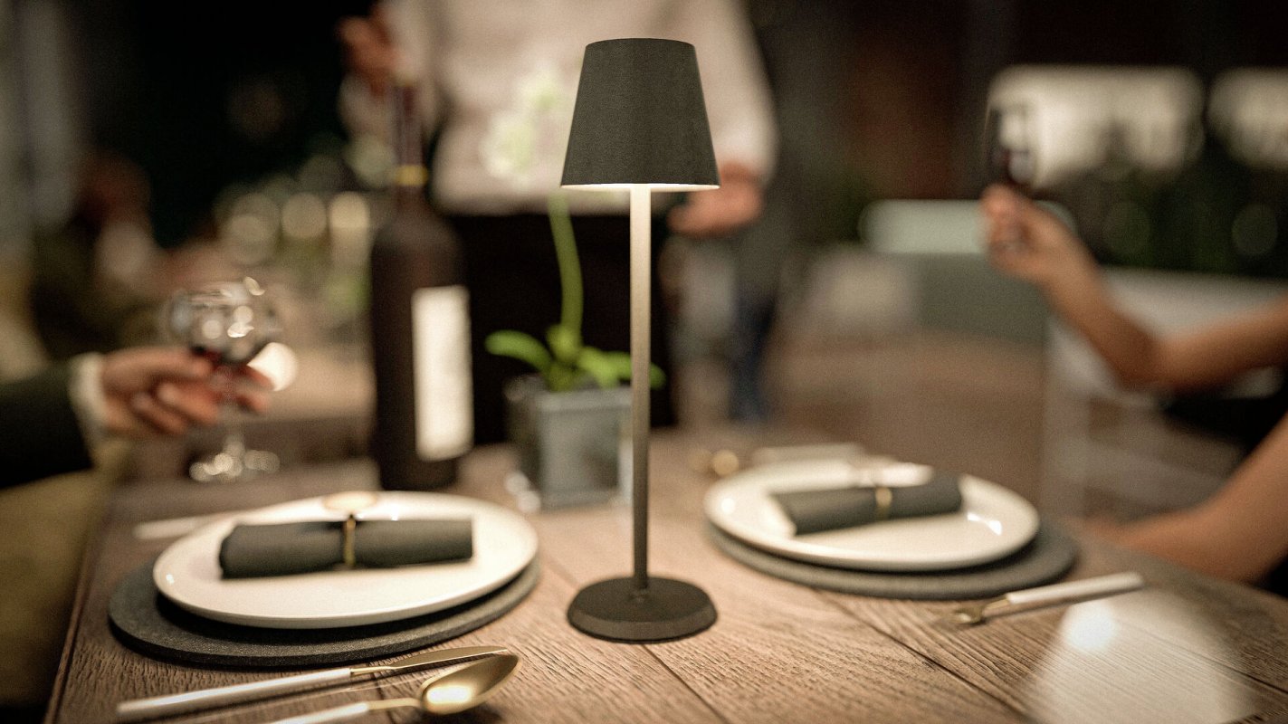 LED Tischleuchte "Feline" schwarz (3)