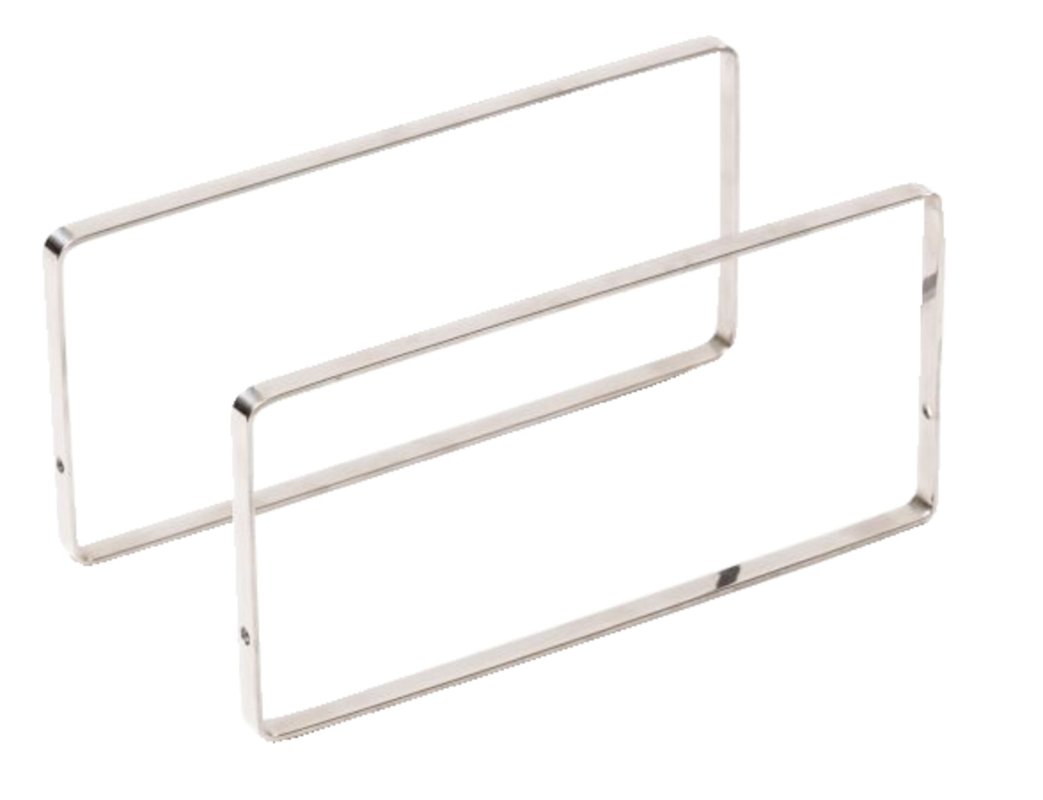 Buffet-Präsentation "OAK" Bügel 25x12cm Edelstahl 2er Pack (1)