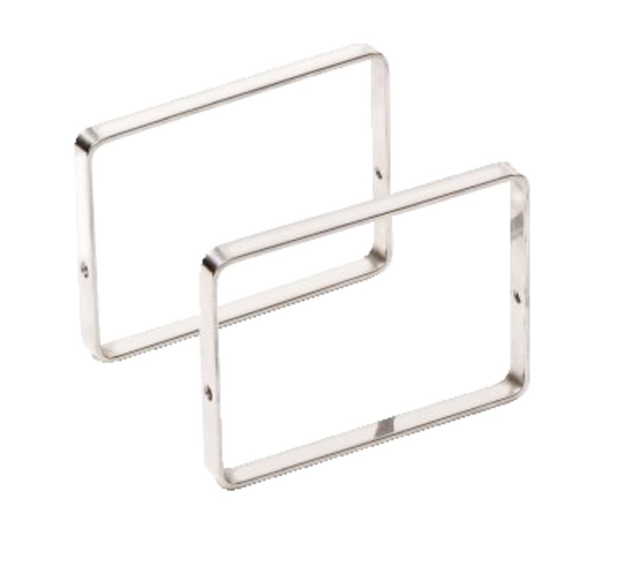 Buffet-Präsentation "OAK" Bügel 12x9cm Edelstahl 2er Pack (1)