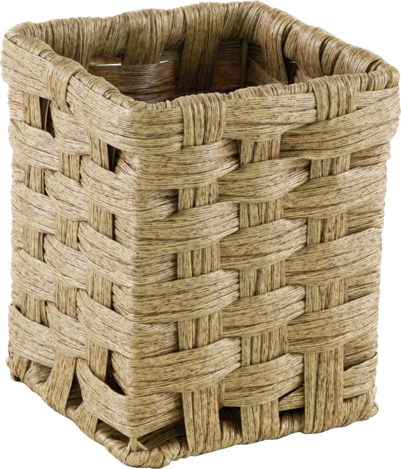 Besteckkorb quadratisch, beige, Polyrattan (1)