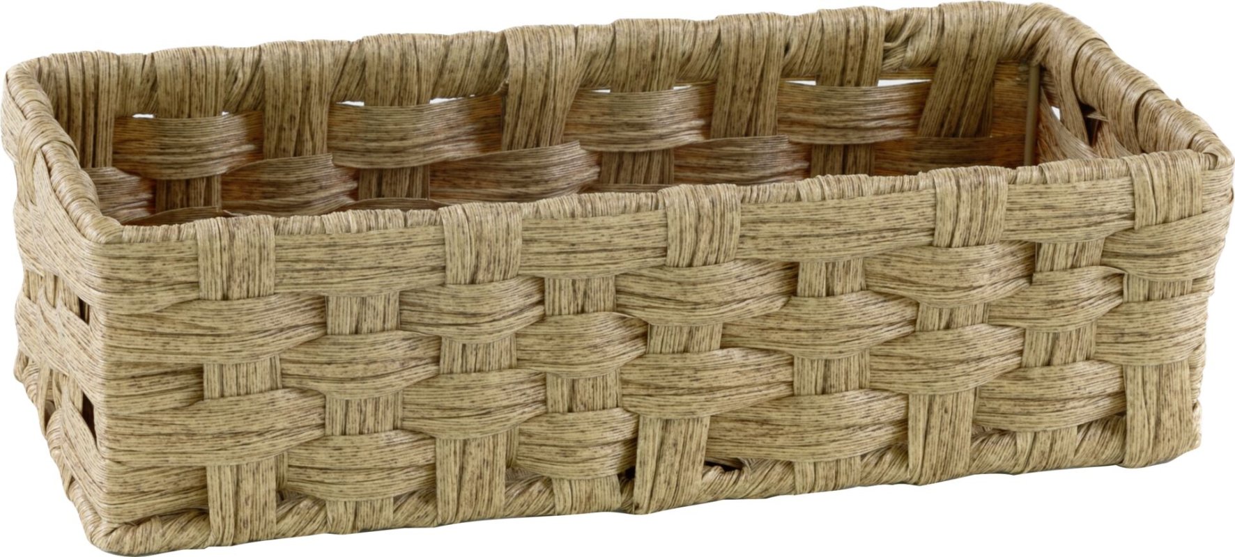 Korb rechteckig, beige, Polyrattan 27x12cm H:8cm (1)