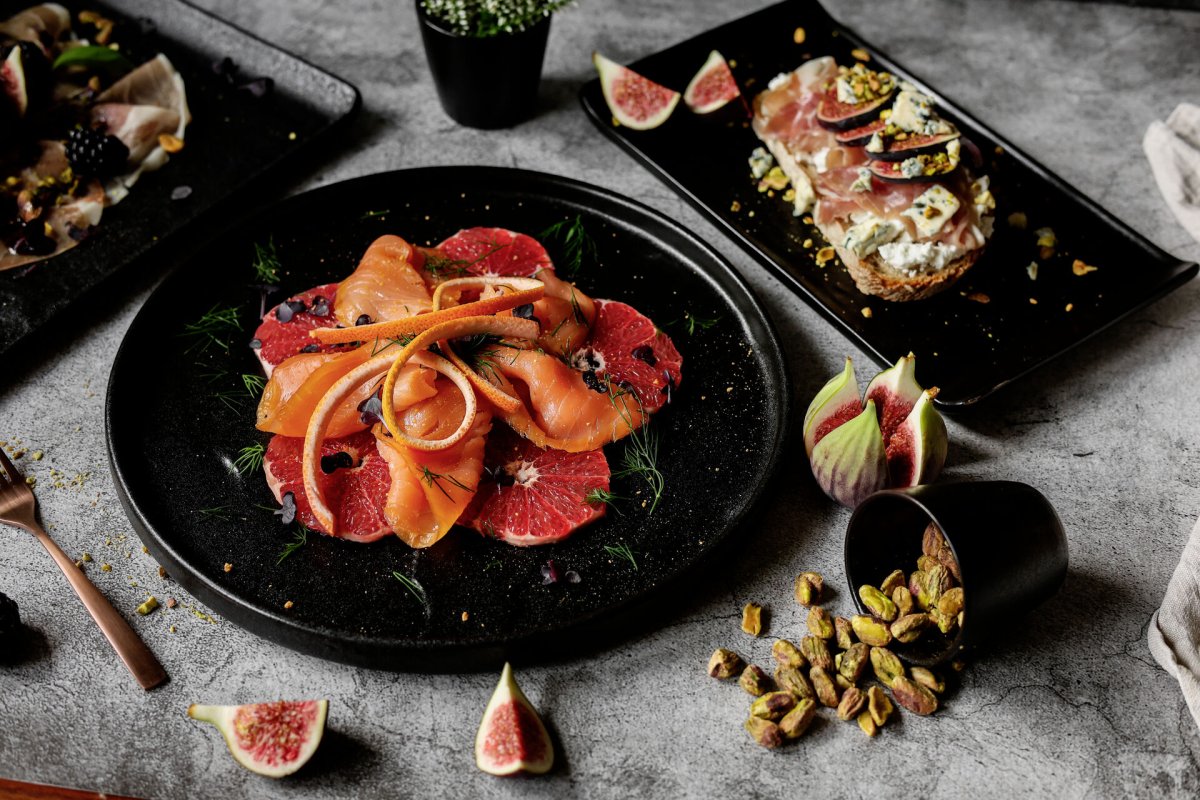 Porzellanserie "Schieferlook" Teller flach Ø 27cm (4)