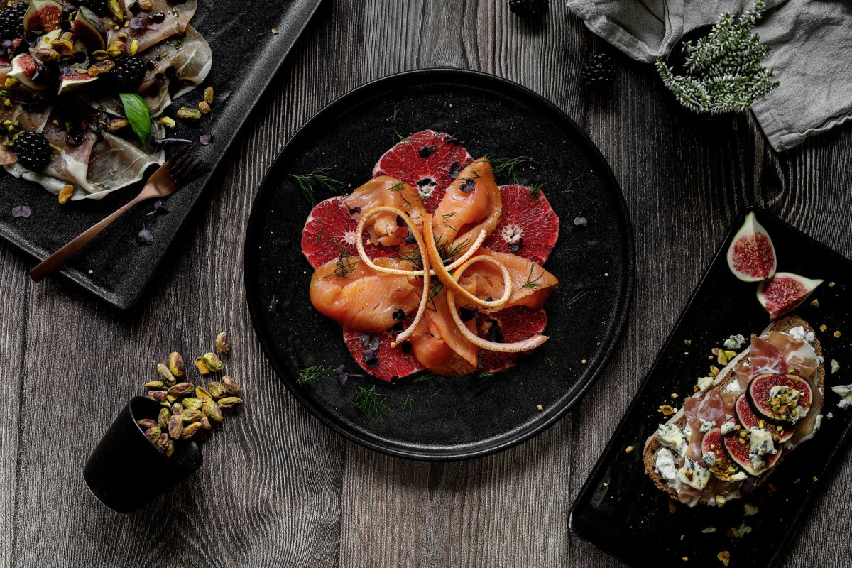 Porzellanserie "Schieferlook" Teller flach Ø 27cm (6)