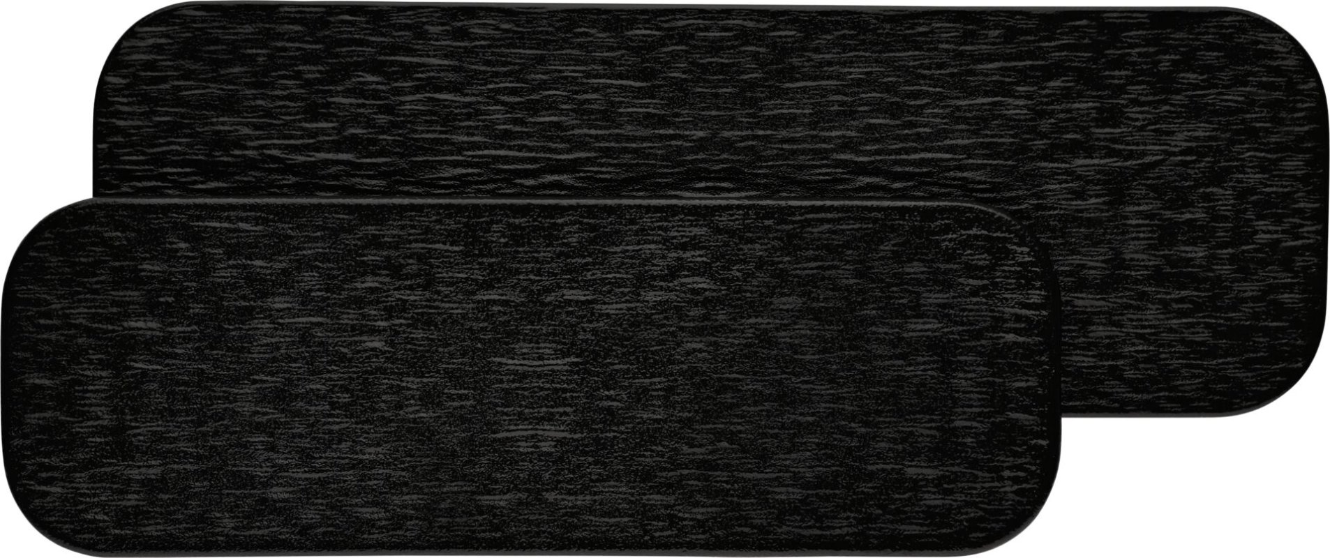Porzellanserie "Lavanit" schwarz Platte rechteckig 25,1x8,5x1,1cm (2)