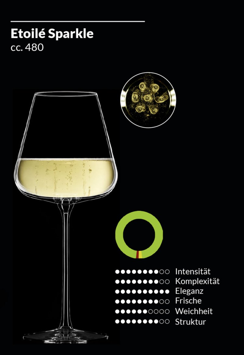 Glassserie "Etoilé" Sektglas 480ml mit Füllstrich (4)